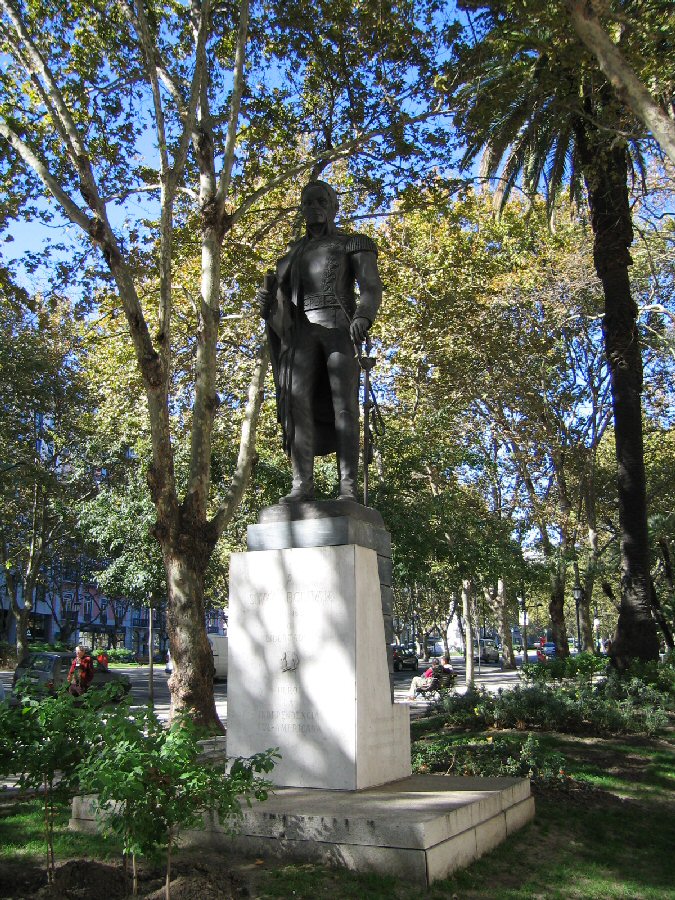 Standbeeld voor Simon Bolivar op de Avenida da Liberdade
